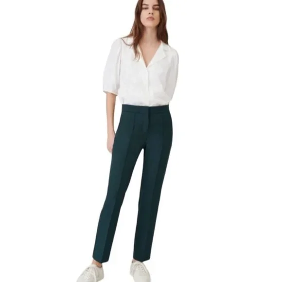 dark green dress pants women Emerald Green straight leg pants women | Petite & Tall | Layo G Extra Large main image 1